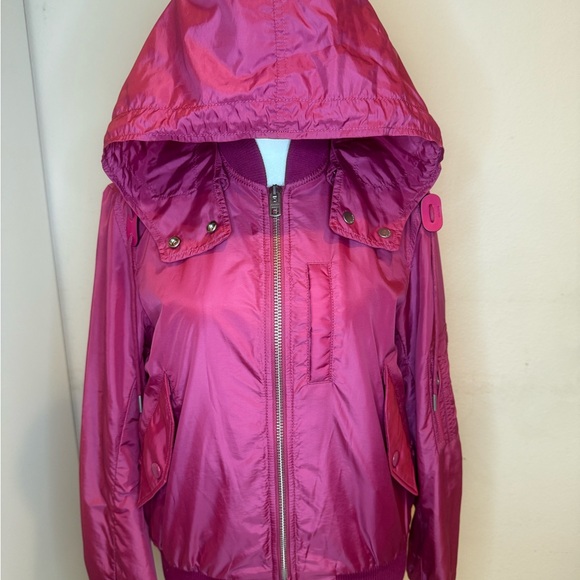 Coach Sangria Pink MA-1 Bomber Jacket (Size S) – NEW with Tags - Picture 1 of 11